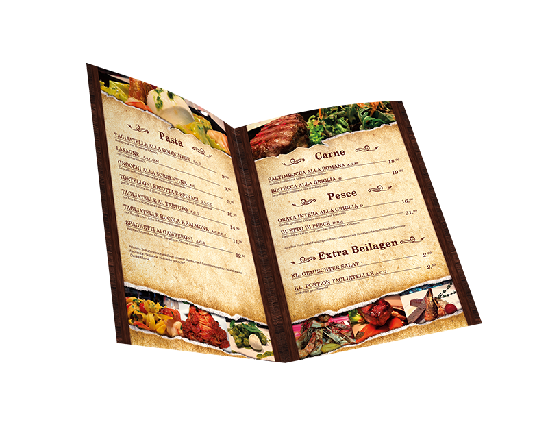 Printdesign | Restaurant | Karte