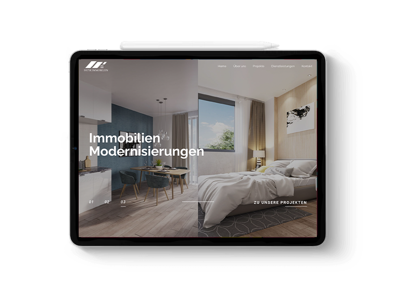 Patyk Immobilien aus Düsseldorf | Webdesign | Grafikdesign