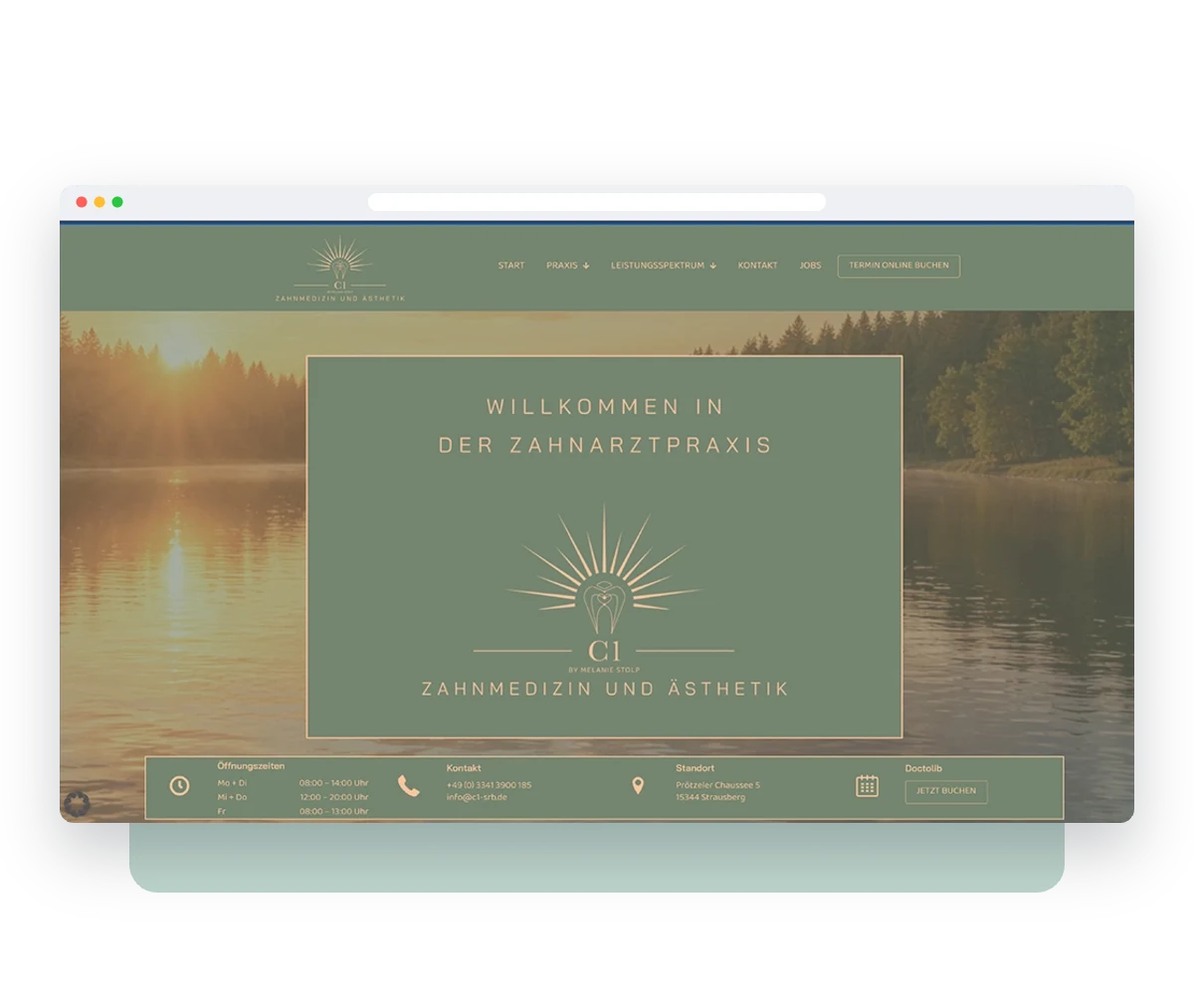 Website von C1 by Melanie Stolp im Browserfenster – Webdesign von Creativ Media Factory