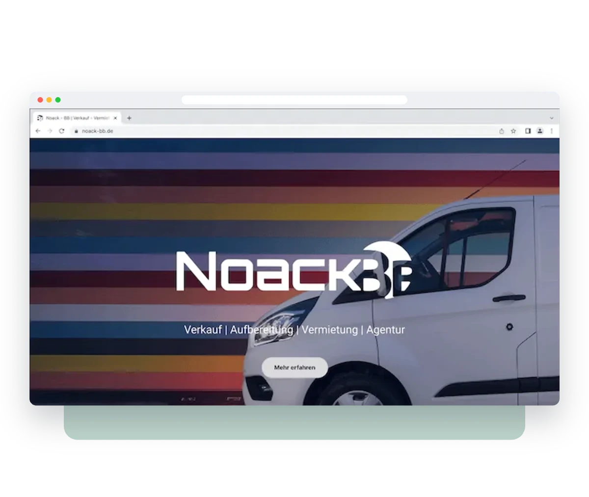 Website von Noack BB im Browserfenster – Webdesign von Creativ Media Factory
